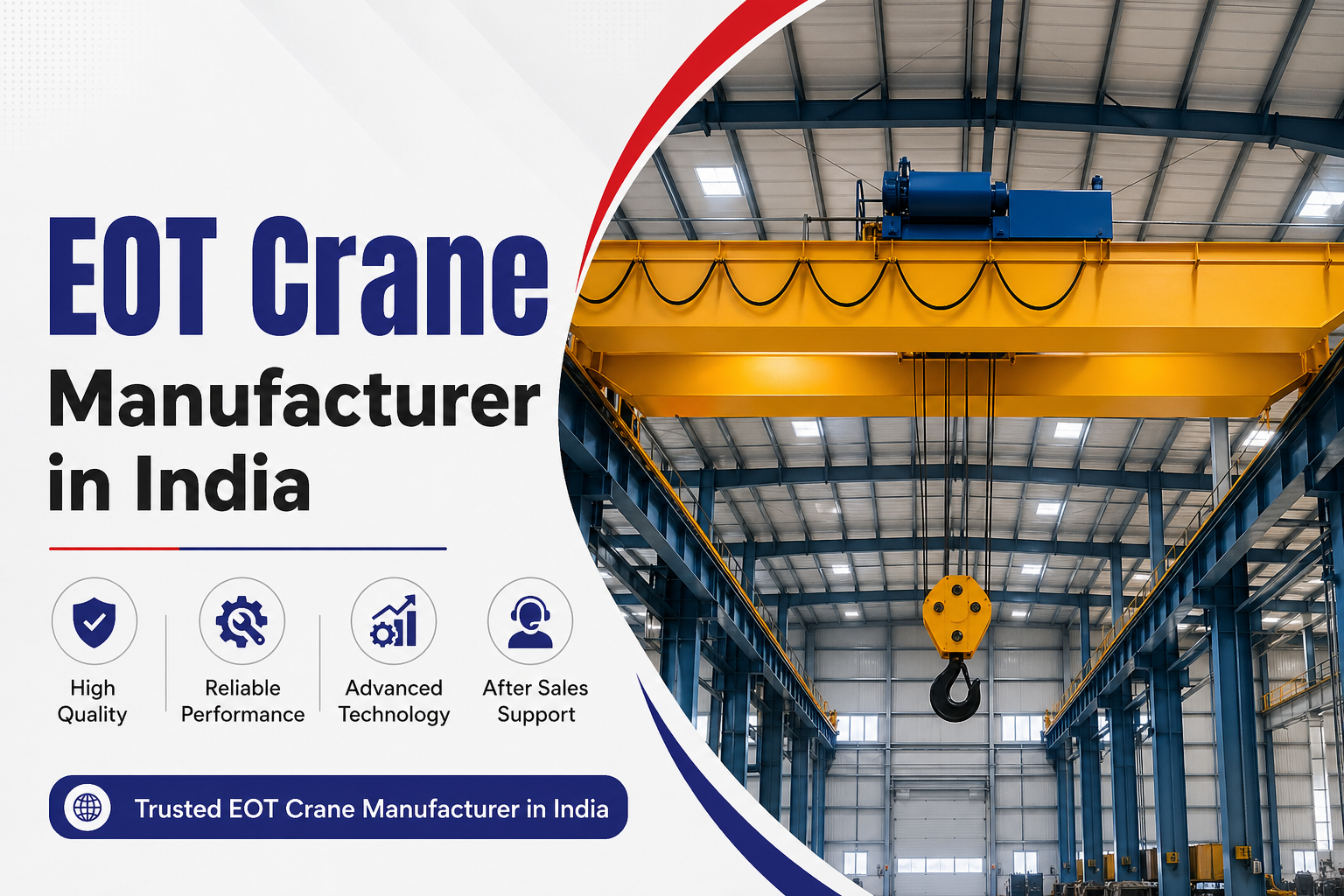 EOT crane manufacturer in India providing advanced overhead material handling solutions