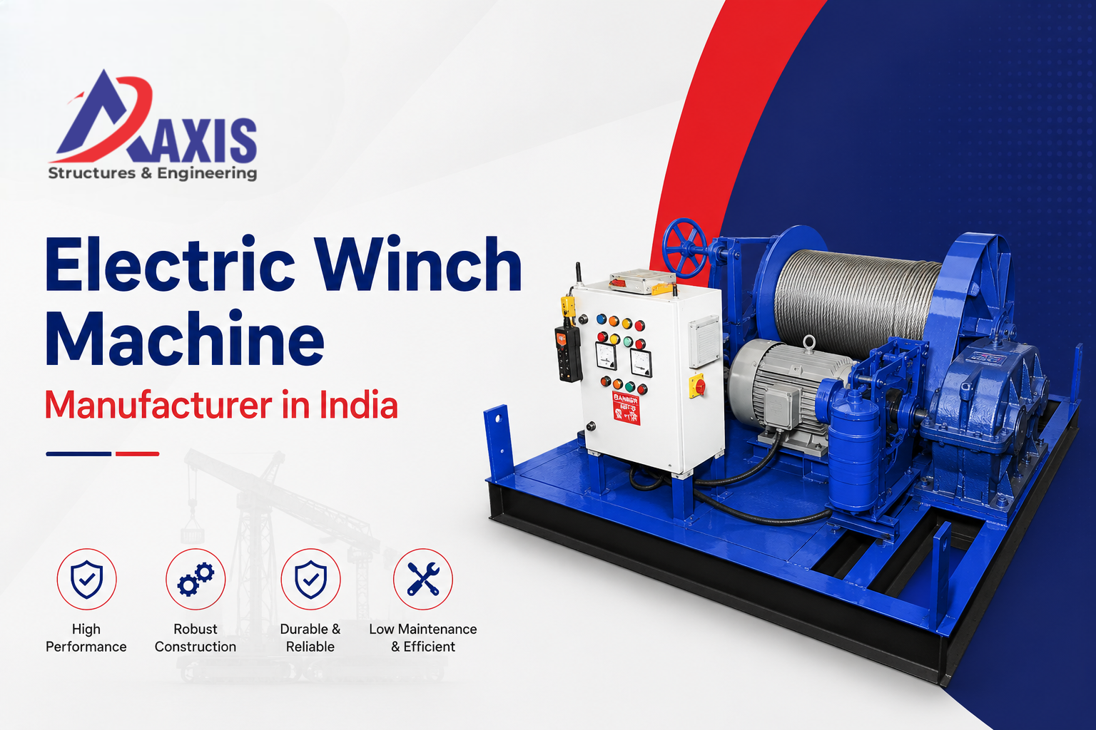 Electric Winch Machine Manufacturer in India providing heavy-duty industrial lifting and pulling solutions