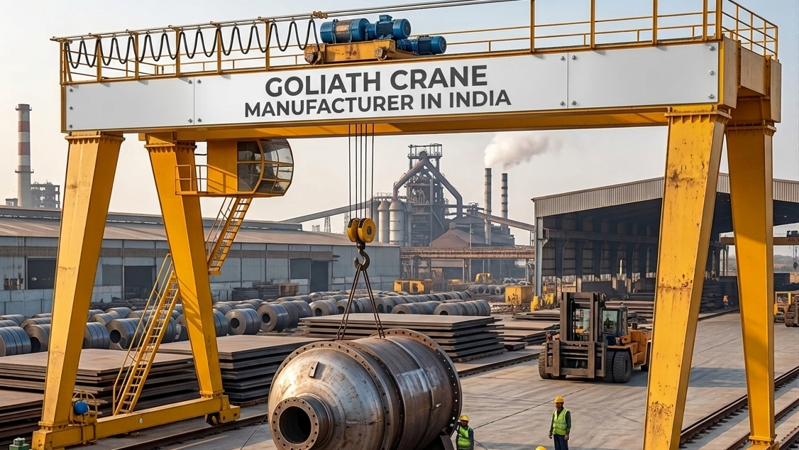 Goliath crane manufacturer in India providing heavy-duty material handling solutions