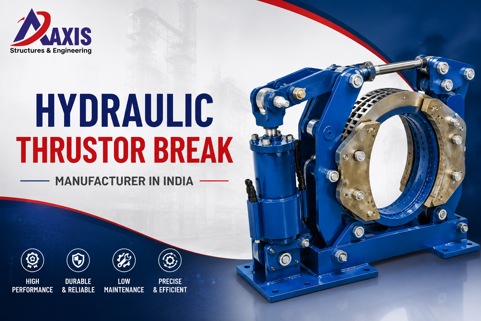 Hydraulic Thrustor Brake Manufacturer in India providing reliable crane braking and industrial braking solutions