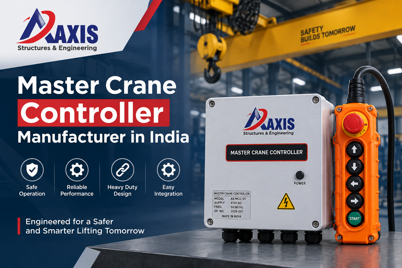 Master Crane Controller Manufacturer in India – Axis Cranes Precision Heavy-Duty Crane Control Solutions