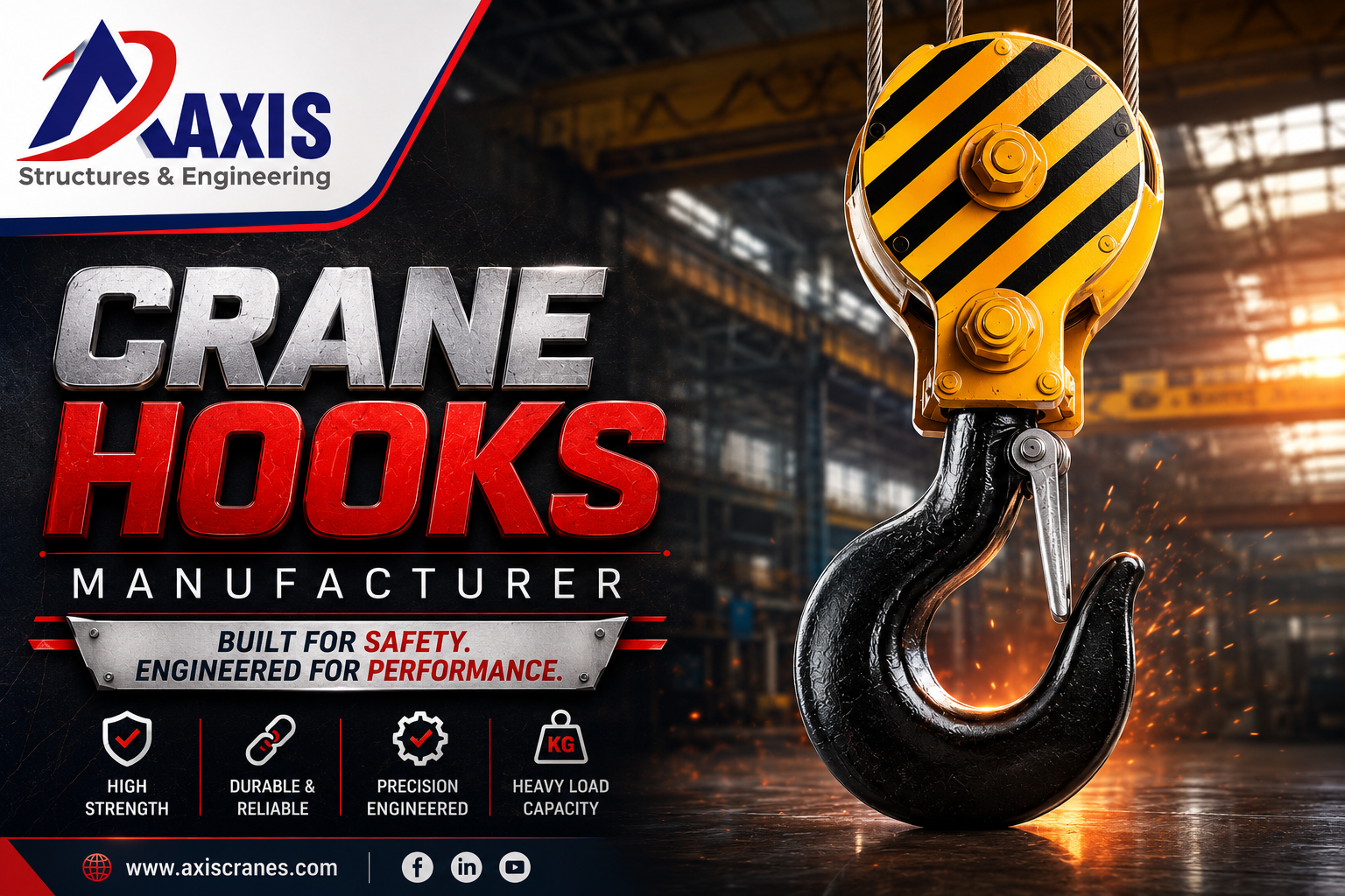 Crane Hooks Manufacturer providing high-quality crane hooks for safe and efficient material handling