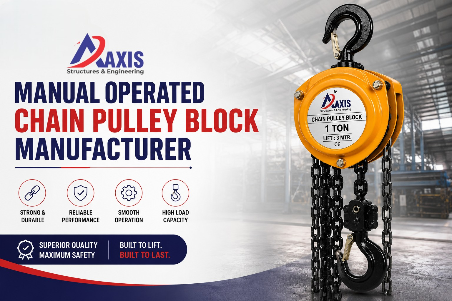 Manual Operated Chain Pulley Block Manufacturer in India